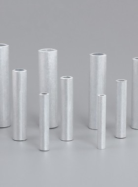 通孔铝连接管铝鼻子接线端子国标GL-16mm2电缆对接中间头铝直通管