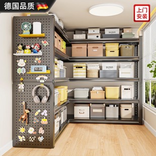 德国转角L型置物架家用拐角多层货架钢制收纳架杂物架仓库储物架
