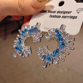 法式 复古层次感金属耳圈耳环女小众设计感时髦气质轻奢精致耳钉潮