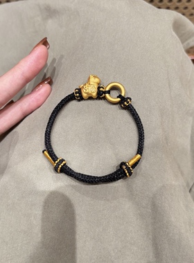 生肖马手绳手链转运手工新款编织情侣款平安扣有钱礼物本命年女友