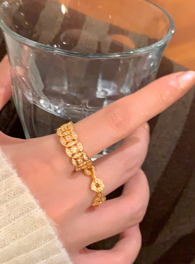 「八方来财」爆闪中古金色五帝钱手链独特设计感新年送礼物手饰女