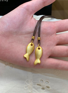 新中式银色小鱼饼干项链女配饰复古简约轻奢高级感小众百搭毛衣链