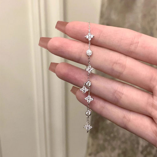 新款ins幸运四叶草碎钻手链