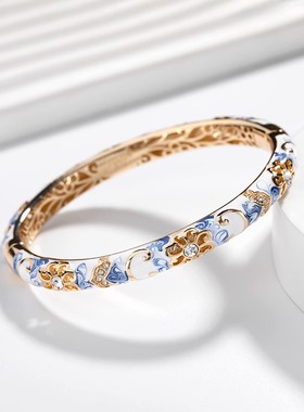 小红书同款景泰蓝掐丝珐琅手镯