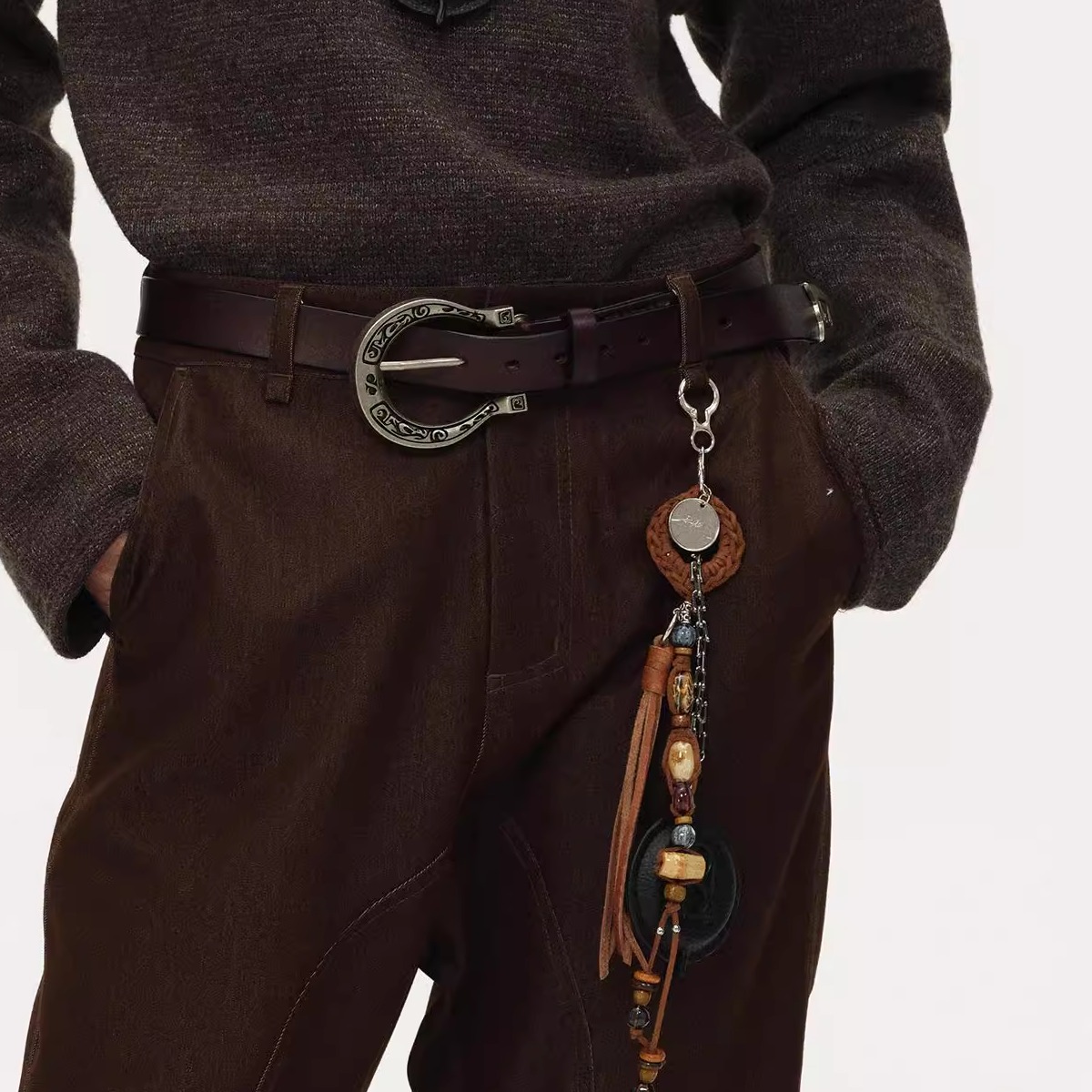 田栩宁踪'Trace' 裤链男女同款组合珠链卷尺小众挂饰百搭腰链穿搭