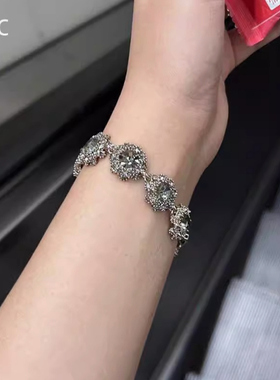 韩系超闪皓石花朵手链