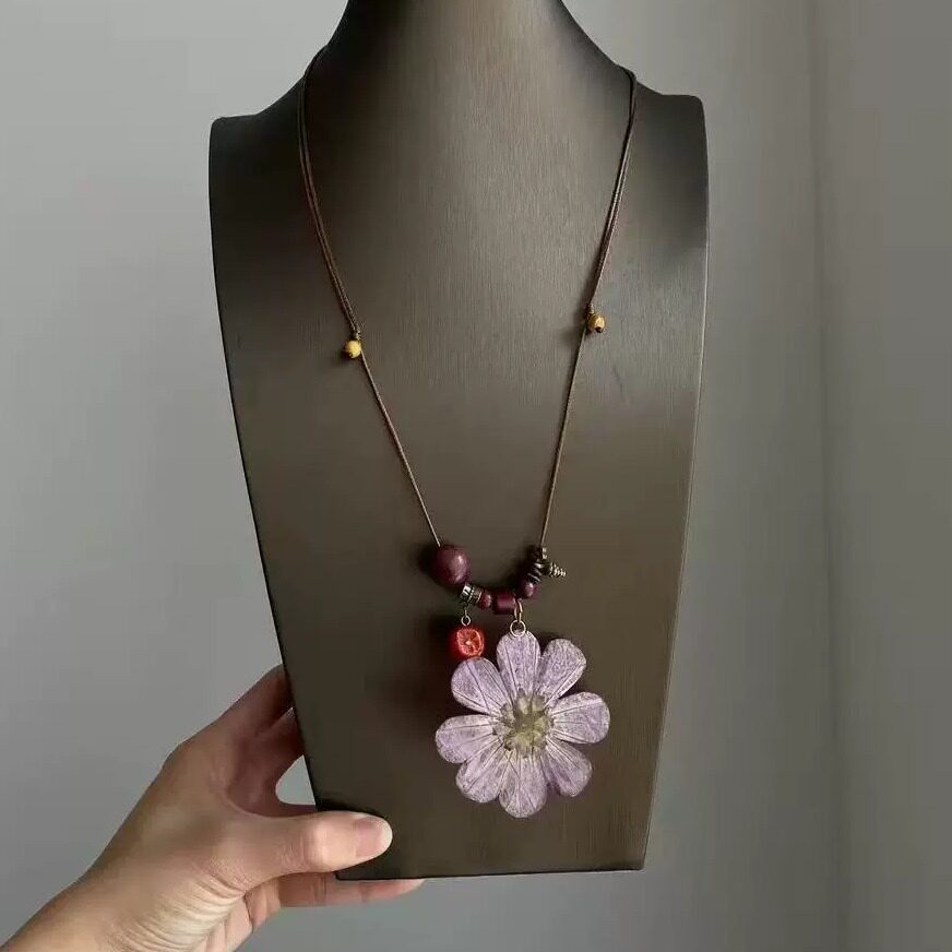 【夏日永恒】独特小众设计水果切片干花项链长款连衣裙配饰锁骨链