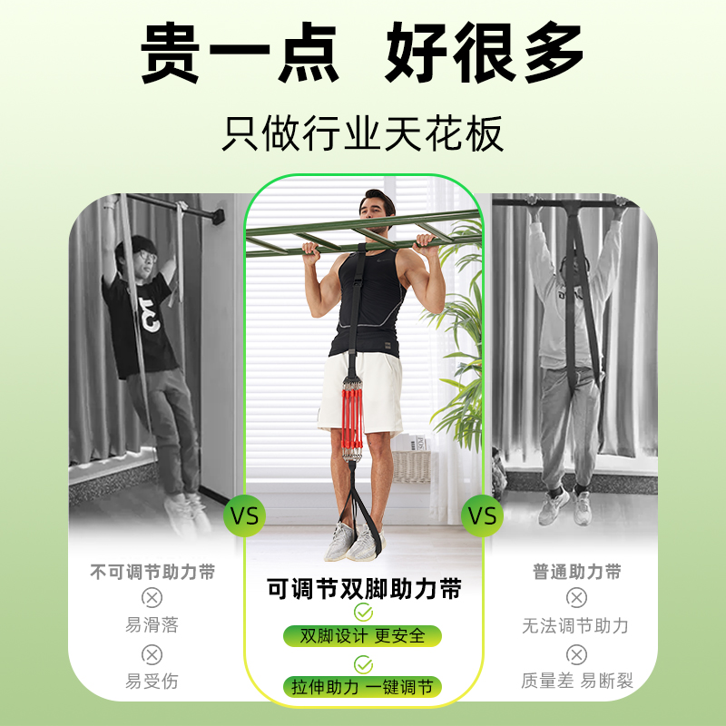 曼华体育中考引体向上助力带辅助训练器家用室内单杠W弹力带拉力