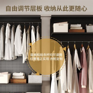 洞洞板家用卧u室金属框架开放式 衣柜简易组装 出租房结实耐用防尘