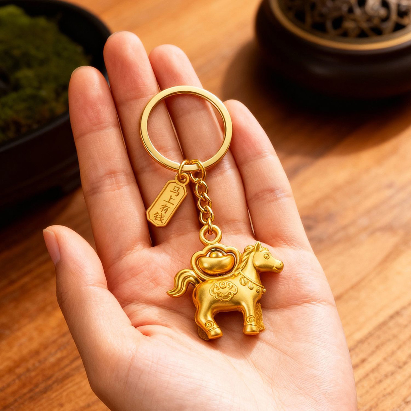 马年钥匙扣挂件2026情侣本命年汽车链圈环书包挂饰精致包包小饰品