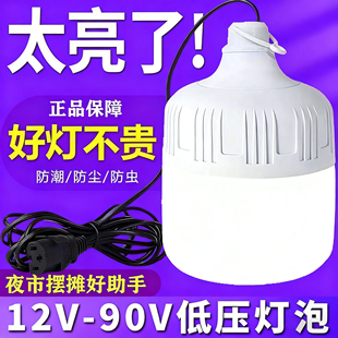 电瓶灯12v低压直流led灯泡电动三轮车专用超亮照明灯夜市摆地摊灯