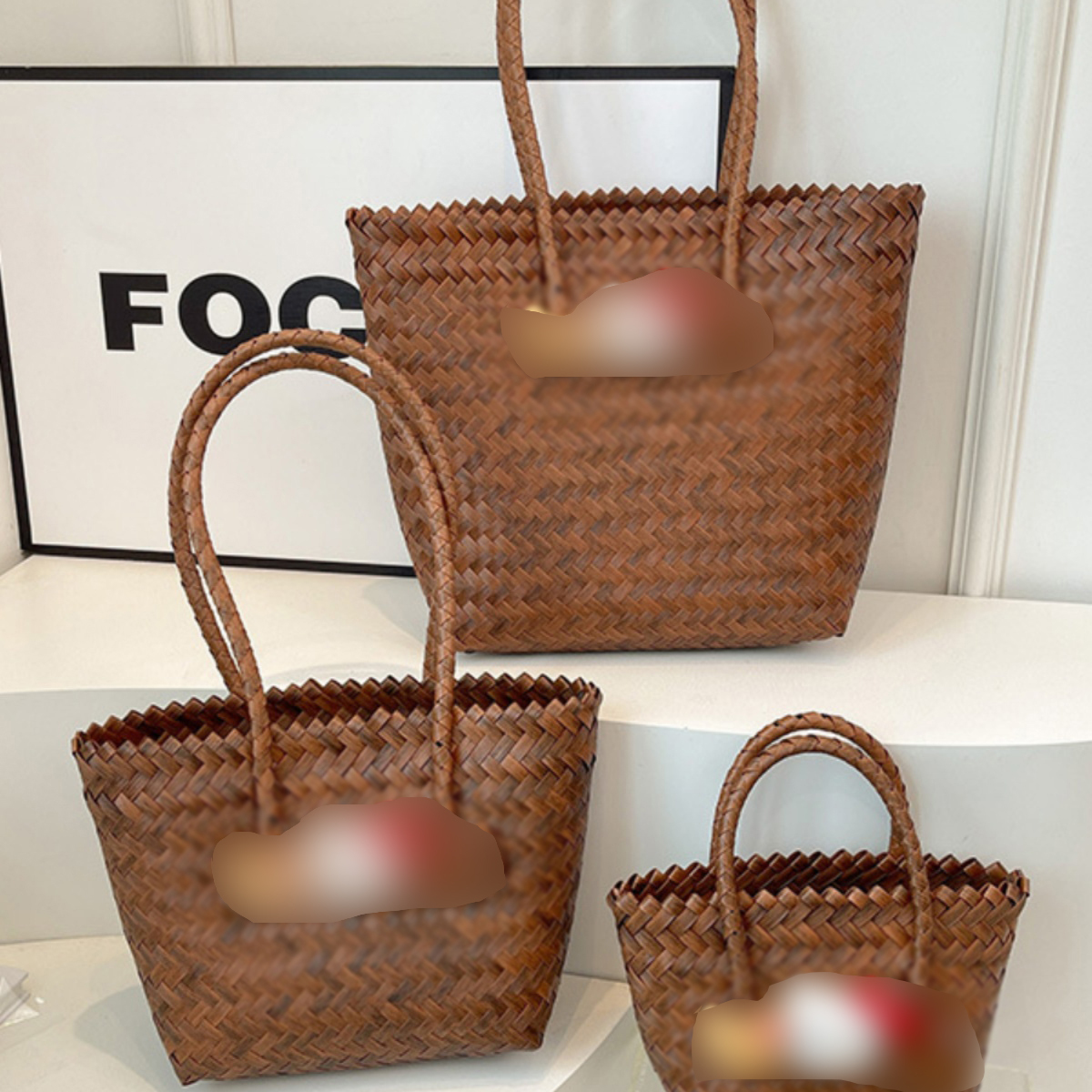 编织女包可爱手提单肩沙滩度假包