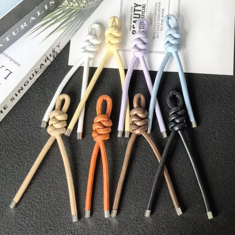 挂饰配件PU皮绳钥匙扣DIY手工编织链条创意百搭包包挂件高级编织