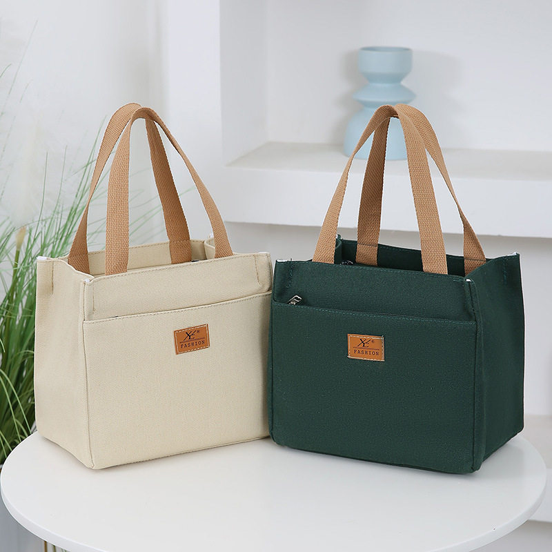 帆布包女手提包大容量帆布袋学生上课通勤托特包手提袋帆布包