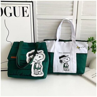 帆布休闲手提包是女比手拎包大容量托特包单肩包上班通勤包