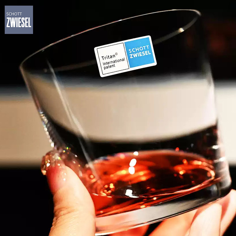 德国进口肖特水晶玻璃彩色颜色威士忌洋酒杯家用果汁饮料杯水杯子