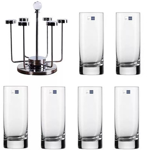 德国schott进口水晶玻璃杯直身啤酒杯果汁饮料牛奶可乐水杯子套装