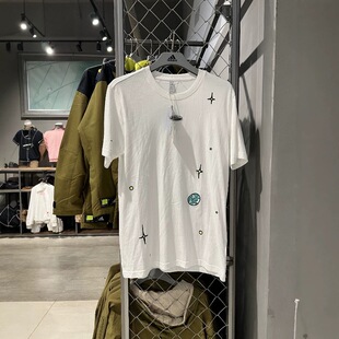 Adidas阿迪达斯宙星空印花运动宽松圆领短袖T恤男款HC9456 HC9457