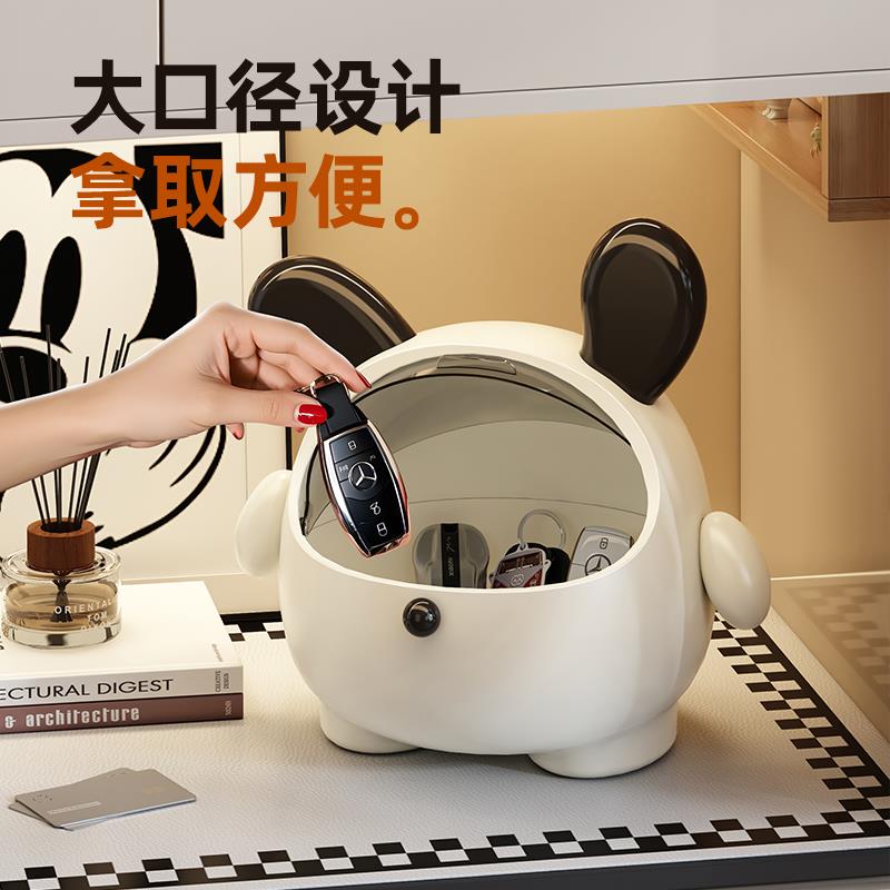 玄关收纳盒门口钥匙入门轻奢摆件桌面高级感高颜值客厅入户收纳盒图片