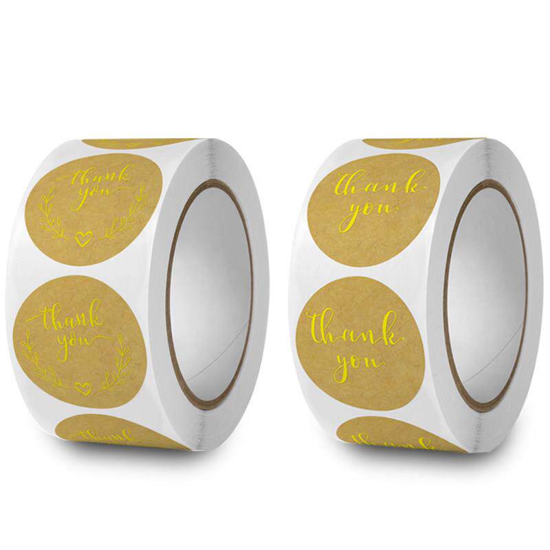 牛皮纸烫金谢谢烘焙贴纸复古相册信封装饰封口贴DIY标签礼物手袋