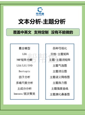 python文本分析主题分析LDA主题模型bertopic主题演化主题聚类