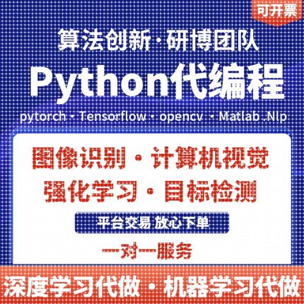 python代编程代做程序开发深度学习强化学习图像处理调试神经网络