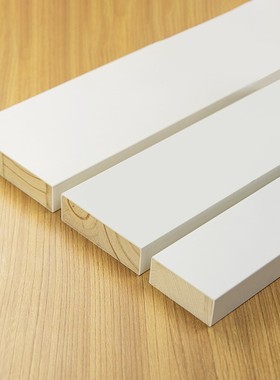 实木线条平板背景墙装饰条门套包边窗套木L条门套线白色木线条木