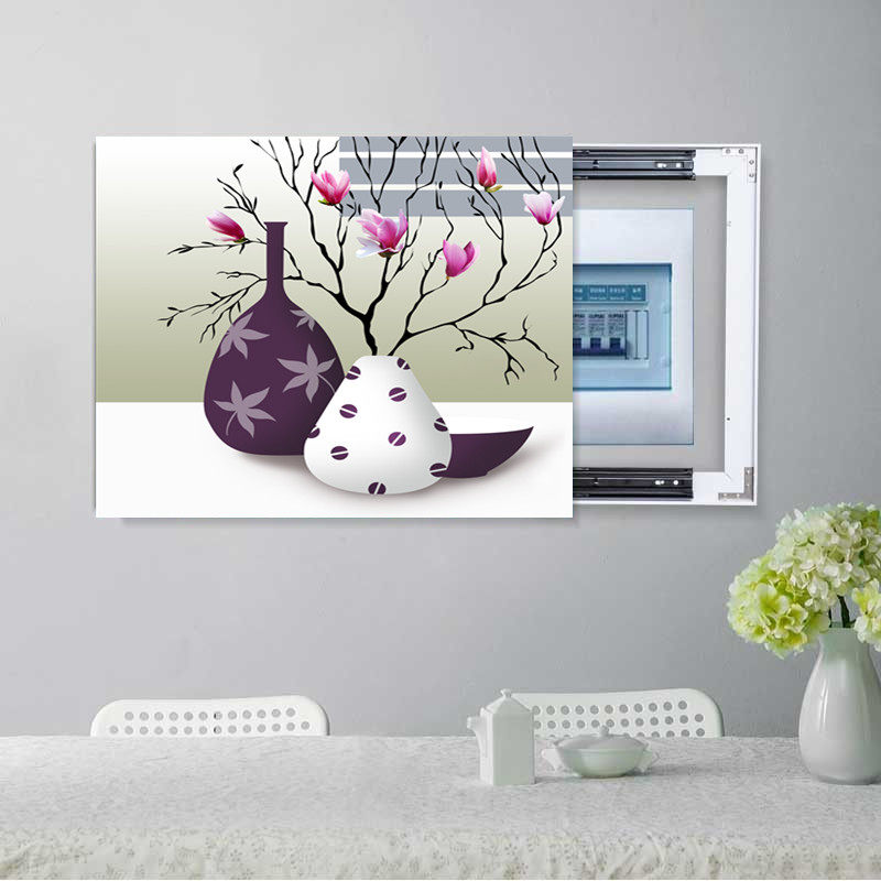 电表箱装c饰画可推拉遮挡电源总开关弱电闸配电箱装饰盒简约免打