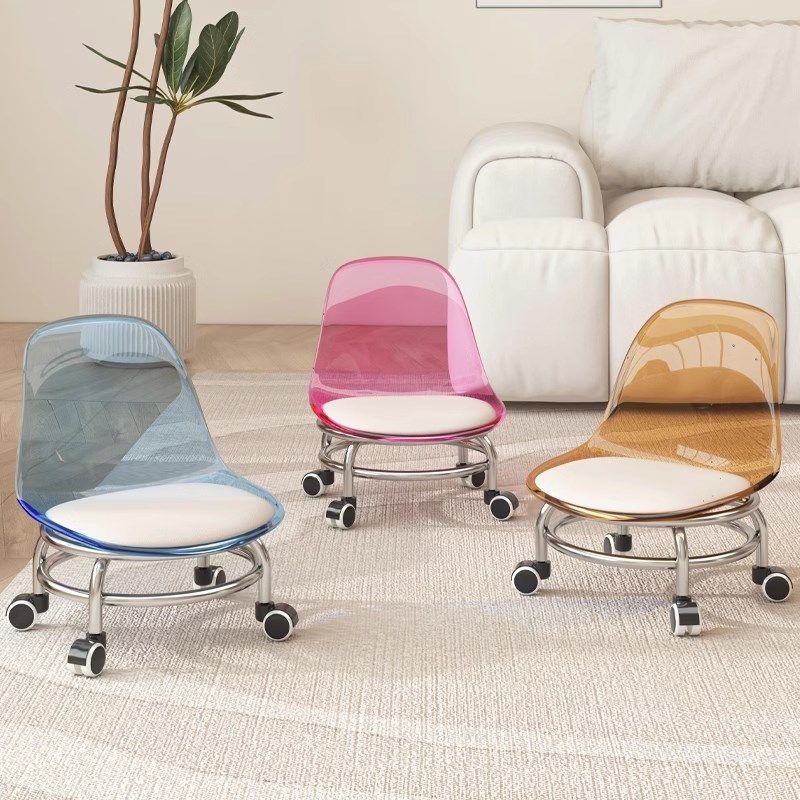 亚克力万c向轮矮凳滑轮凳客厅带娃神器凳子带靠背小凳子家用矮凳,住宅家具,万向轮凳,淘宝优惠券,粉丝福利购,淘宝优惠卷