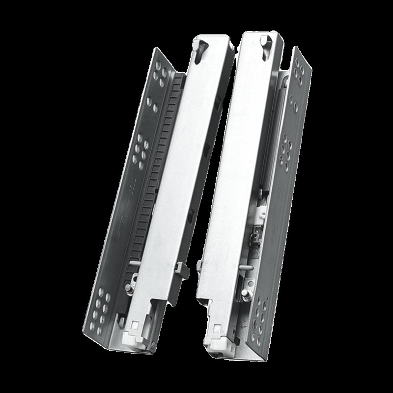 200托底c抽屉轨道8寸反弹橱柜滑轨抽屉底部隐藏缓冲阻尼导轨底装