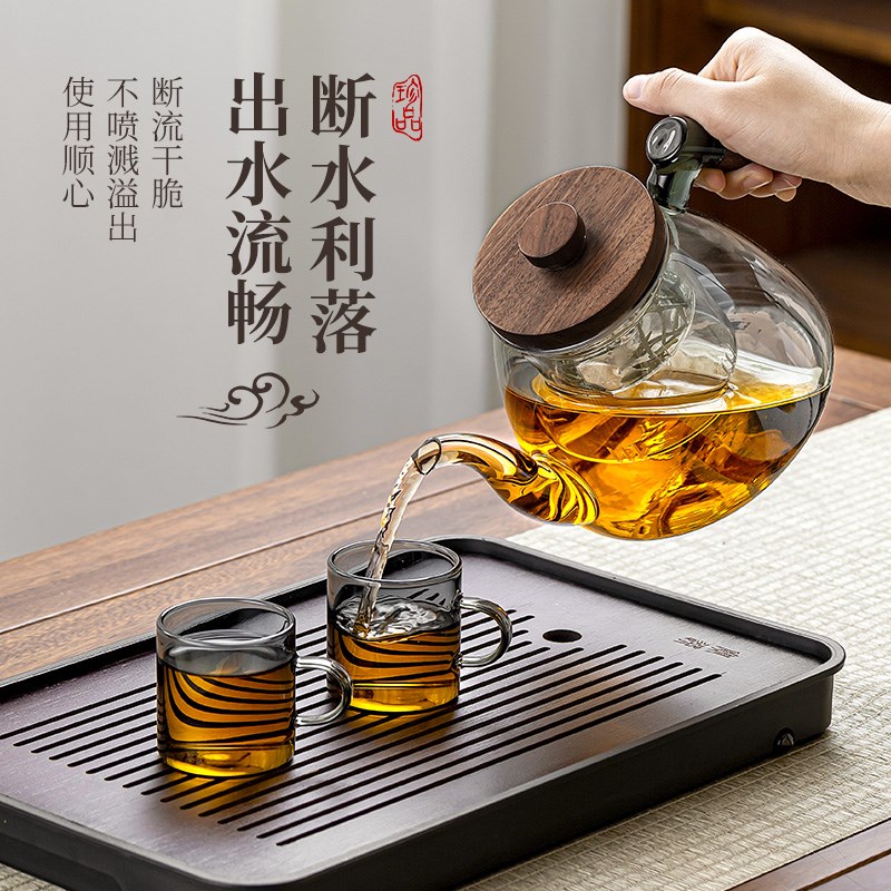 玻璃煮茶壶电陶炉202q4新款煮茶器耐高温大容量烧水壶蒸煮养生茶