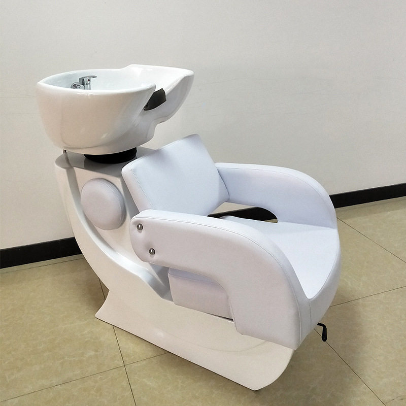 丽得地现代简约半躺洗头床美容床坐式洗头床白色黑色无固定