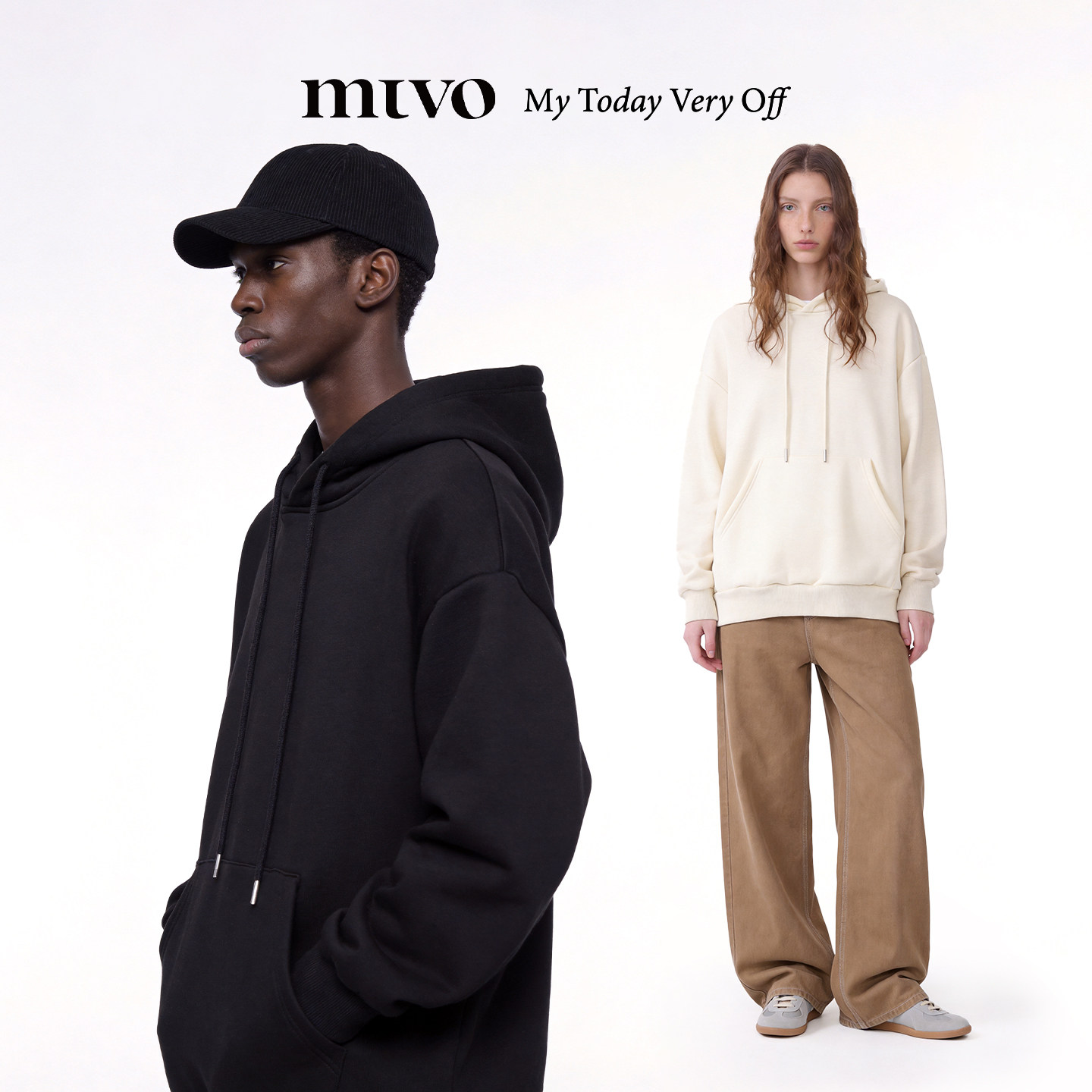 【MTVO】纯色连帽卫衣图片