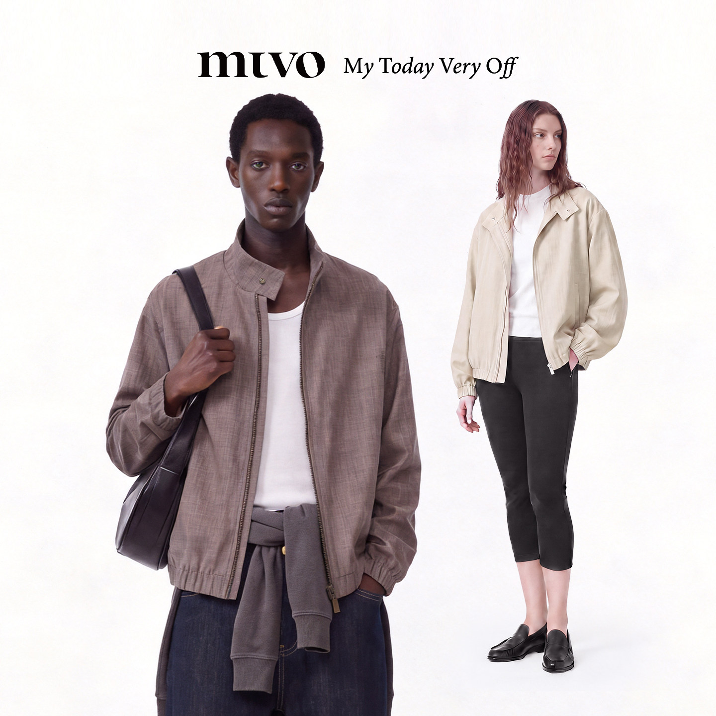 【MTVO】仿亚麻立领夹克图片