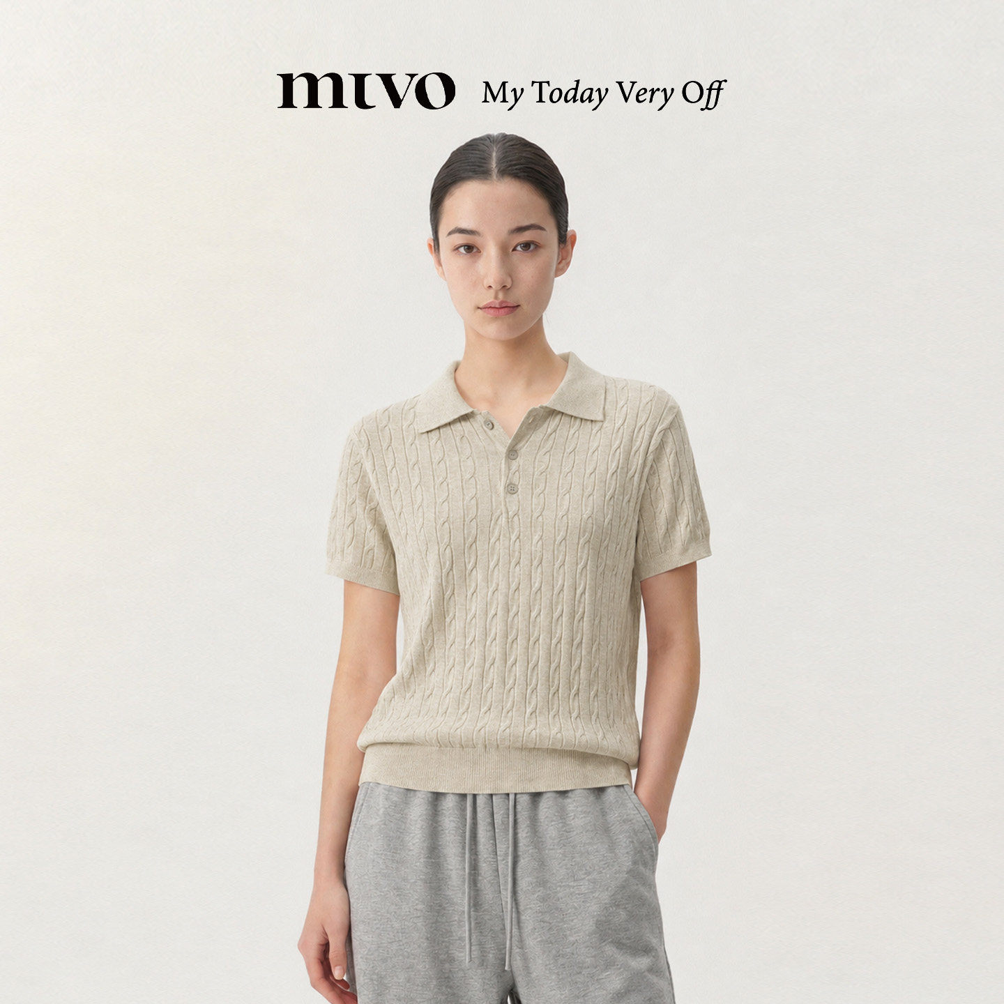 【MTVO】polo领针织短袖图片