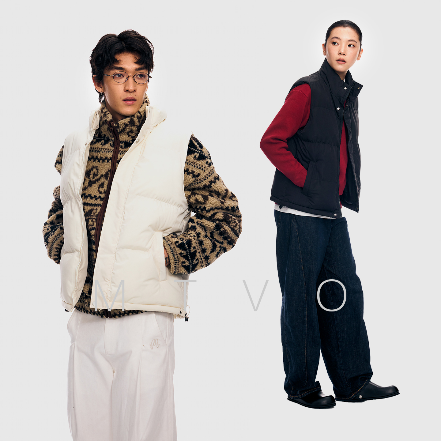 MTVO冬季新品夹棉防风马甲