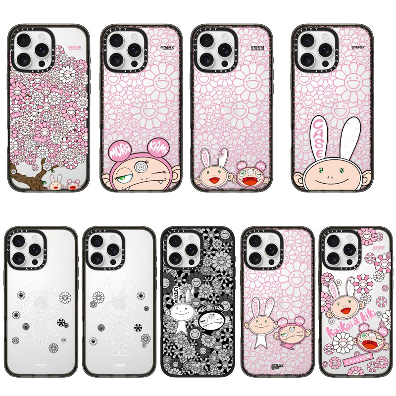 CASE联名村上隆KAIKAI AND KIKI适用苹果16pro壳iPhone15plus14亚克力13卡通12Promax磁吸防摔保护套