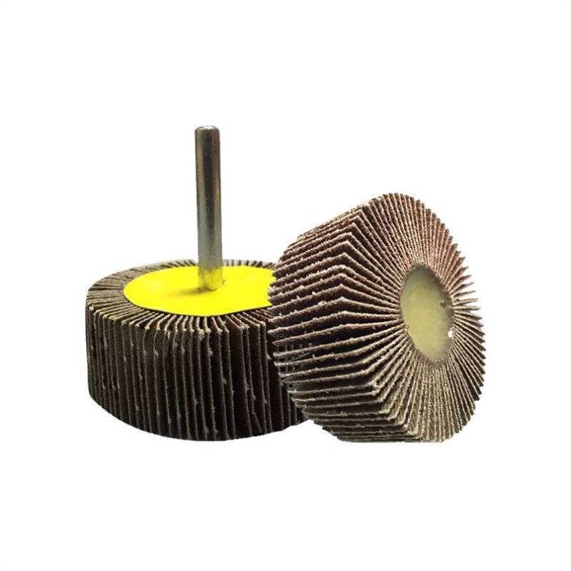 工霸GONGBA带柄百叶轮打磨千叶轮6*25*6J0mm120目10个/包定制