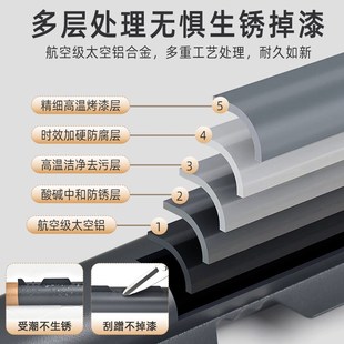 固定一整根R晾晒衣服杆子衣架 防风阳台晾衣杆家用铝合金打孔顶装