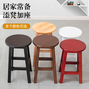 实木凳子圆凳家用板凳餐桌凳子现代简约工厂N学校凳子商用木头椅