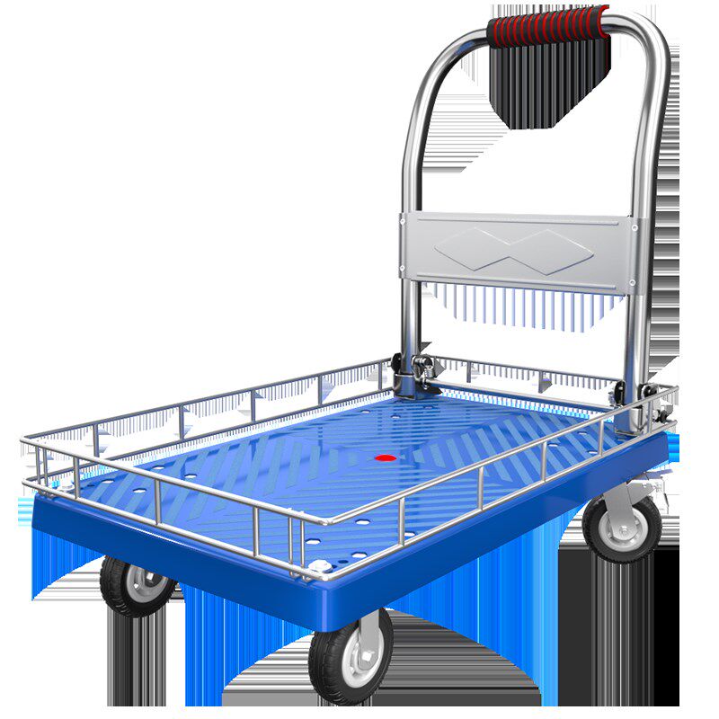 平板车搬运车家用手推车带围栏围挡取快递L拖车便携折叠小推车拉,收纳整理,便携购物车,淘宝优惠券,粉丝福利购,淘宝优惠卷