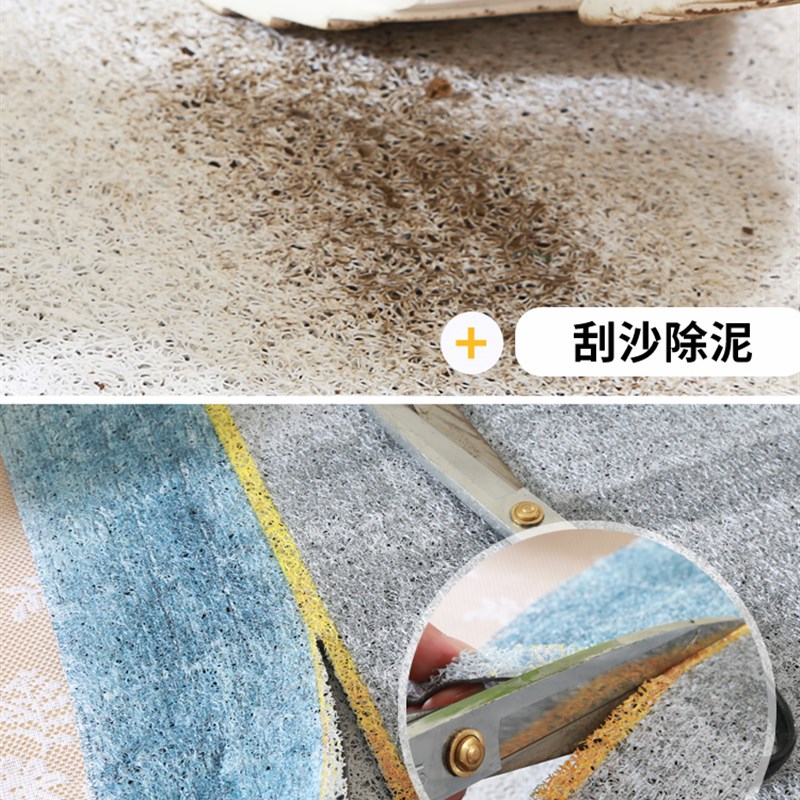 丝圈地垫入户门地毯门垫进门玄关厨房防滑脚垫家用定X制梵高油画