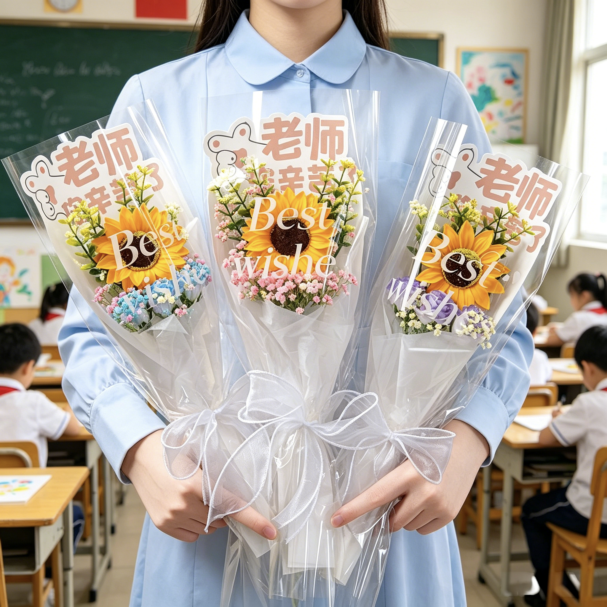 教师节送老师向日葵香皂花礼品