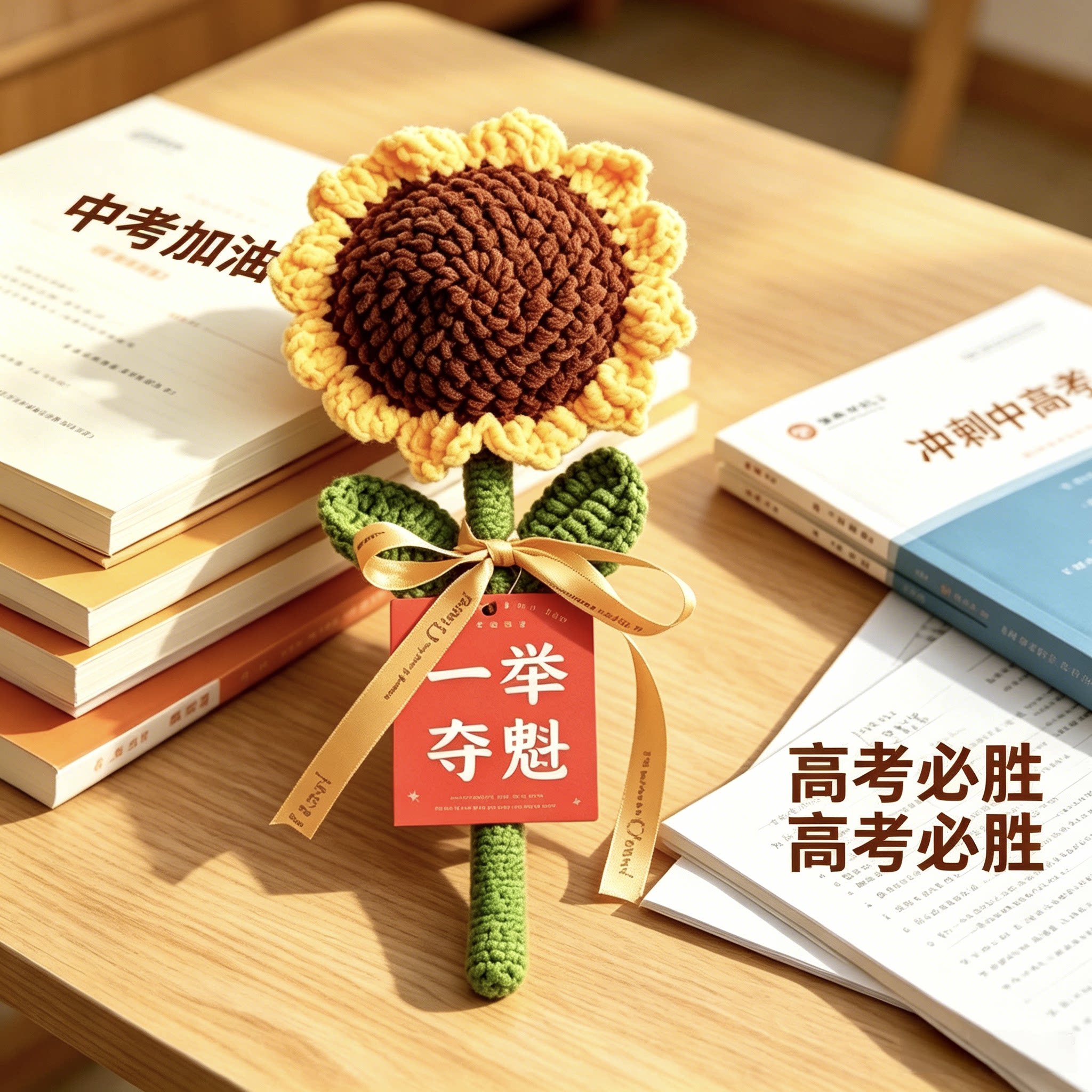 一举夺魁手工钩织巨型向日葵花束