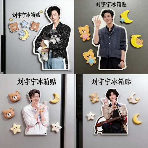 刘宇宁冰箱贴周边亚克力磁吸贴明星应援物创意可爱装饰贴