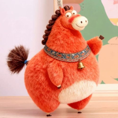 鸡腿马“过个肥年”毛绒挂件