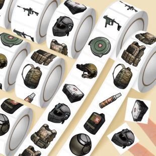 2000贴暗区突围道具装备游戏周边卷卷贴个性创意装饰手账文具diy