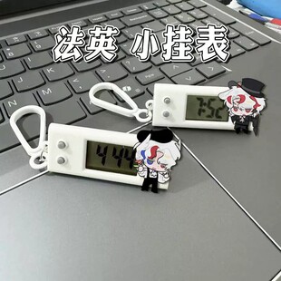 ch国拟法英周边小挂表电子表学生考试专用静音挂钟超萌二次元挂件