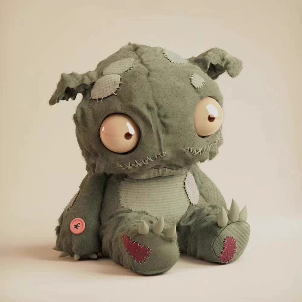 创意玩偶公仔棉花娃娃可爱补丁怪