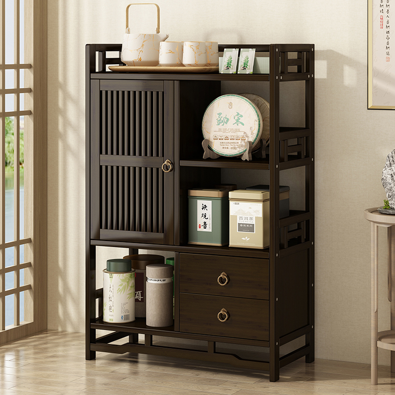 茶水柜办公室茶柜置物架茶台边茶叶收纳柜家用客厅储物Z柜靠墙柜